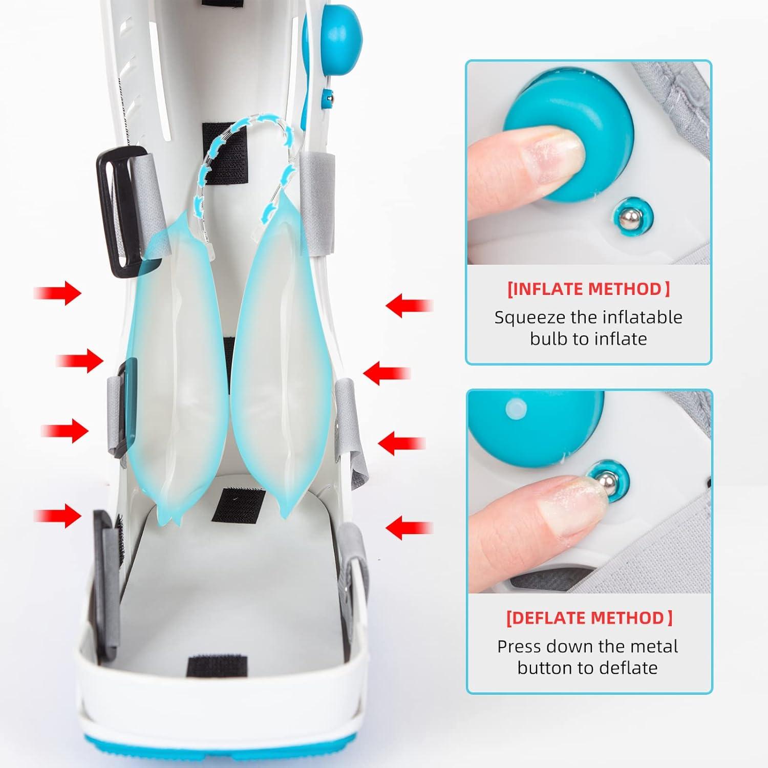 Botín ortopédico inflable Tairibousy para esguince y fractura (S)