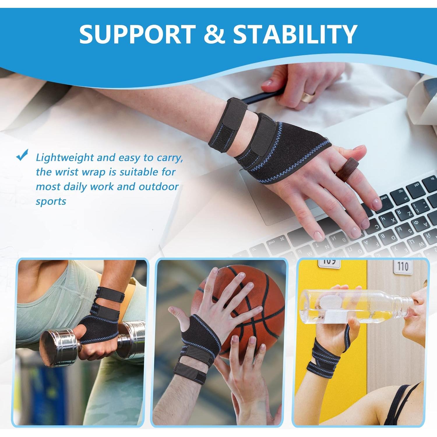 Muñequera Ajustable TFCC Joingood - Talla Única Azul