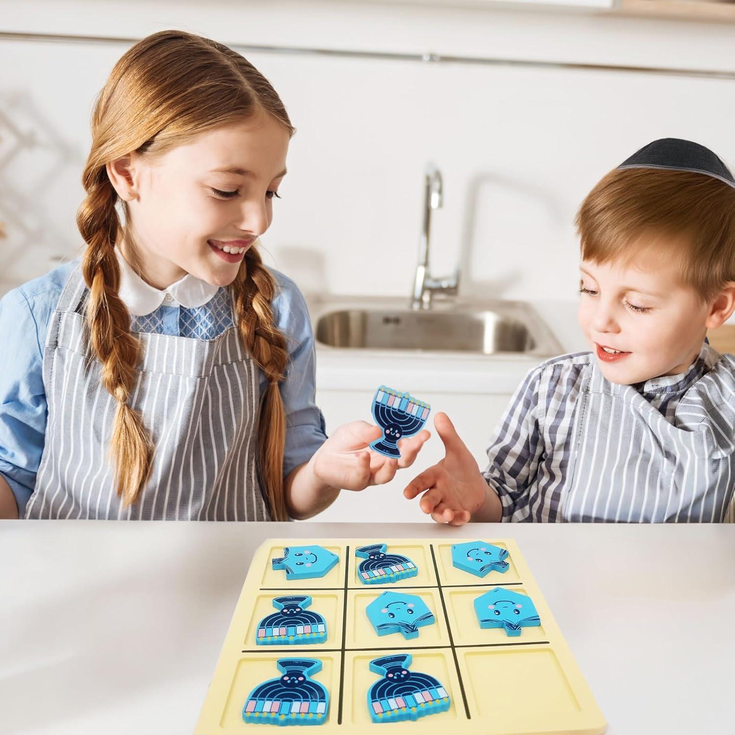 Juego de Tic Tac Toe Rite Lite - Madera para Hanukkah