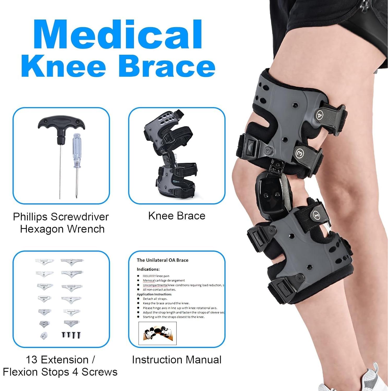 Rodillera Descompresora OA RISURRY para Osteoartritis - Soporte Ajustable