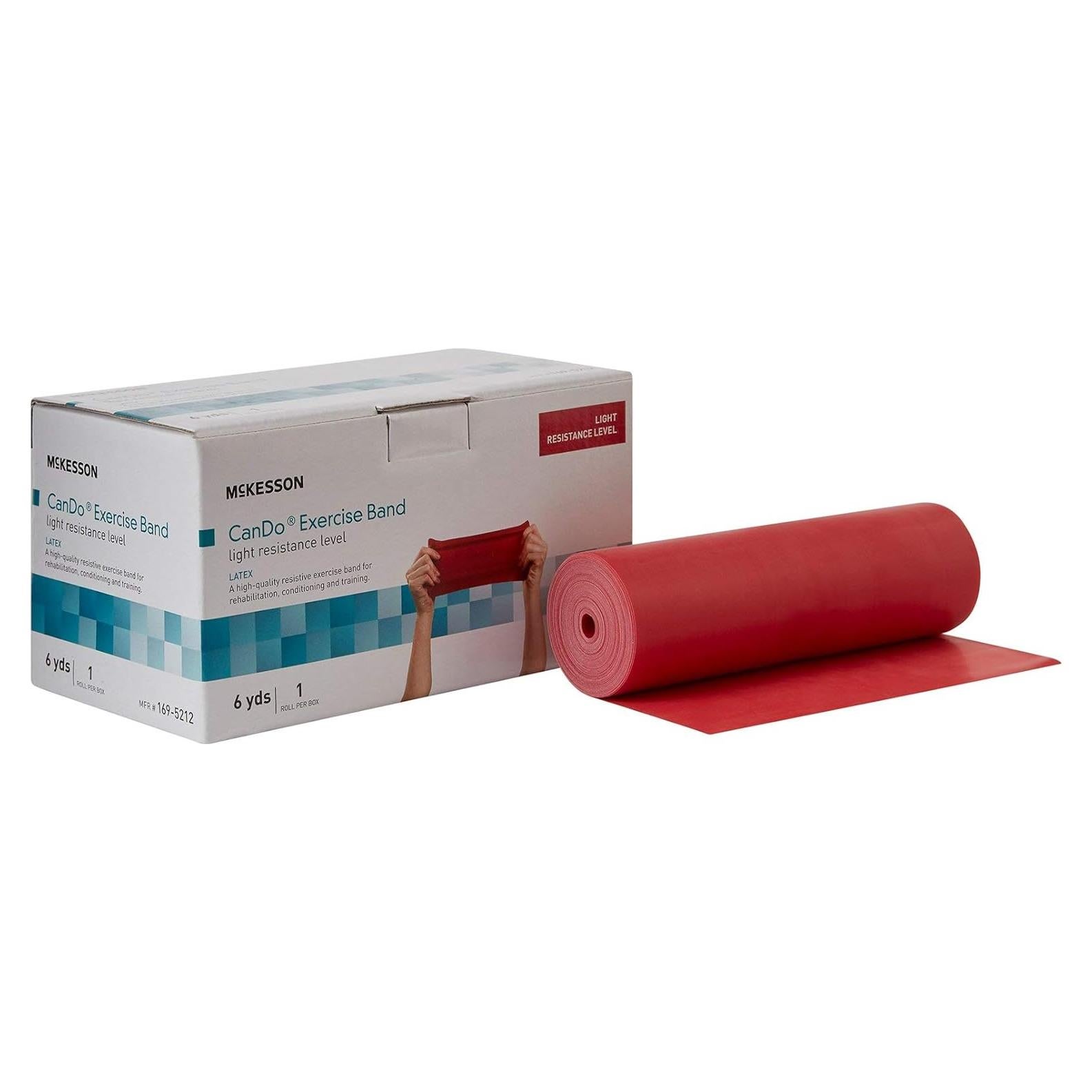Banda de Resistencia Ligera McKesson CanDo Roja 5" x 6 Yardas