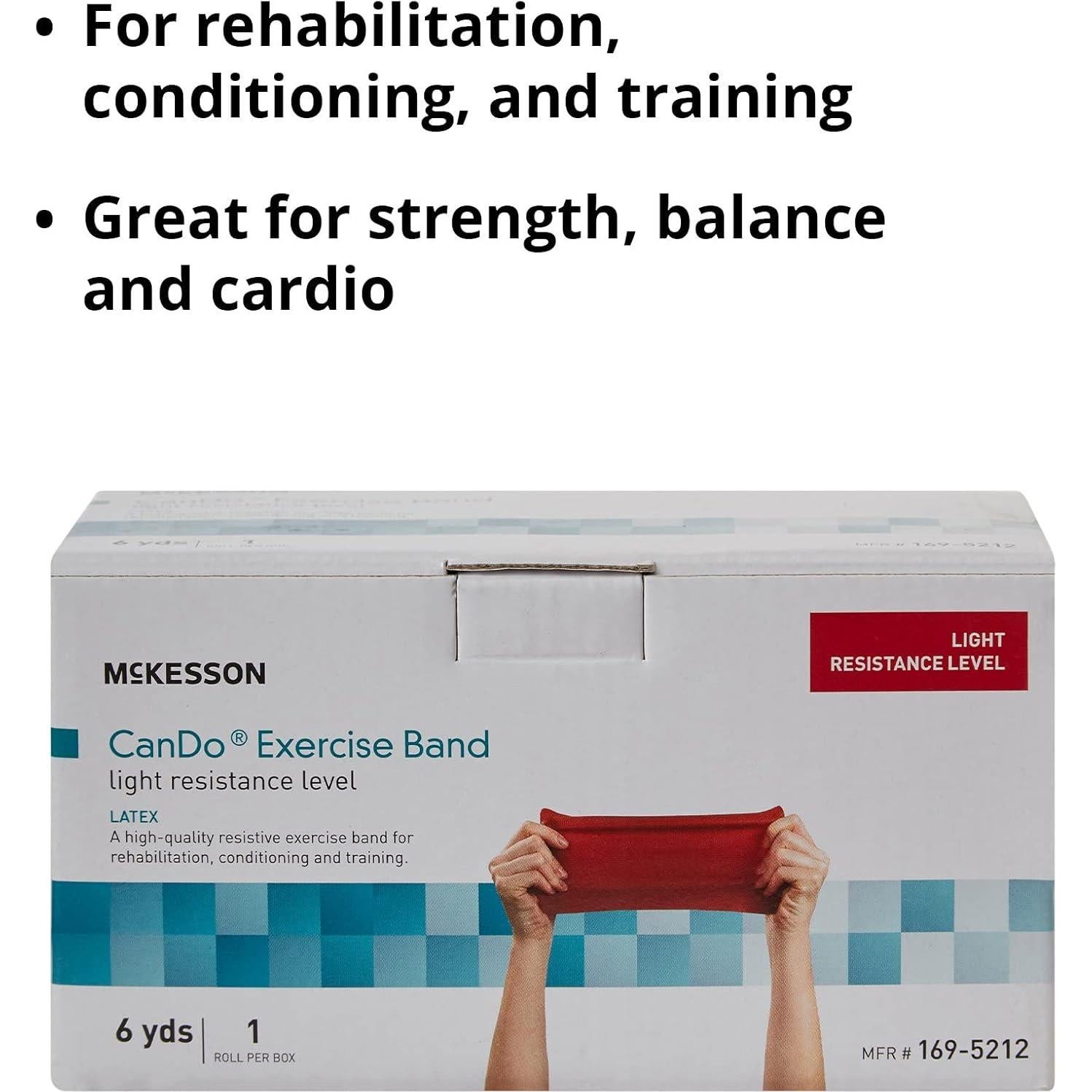 Banda de Resistencia Ligera McKesson CanDo Roja 5" x 6 Yardas