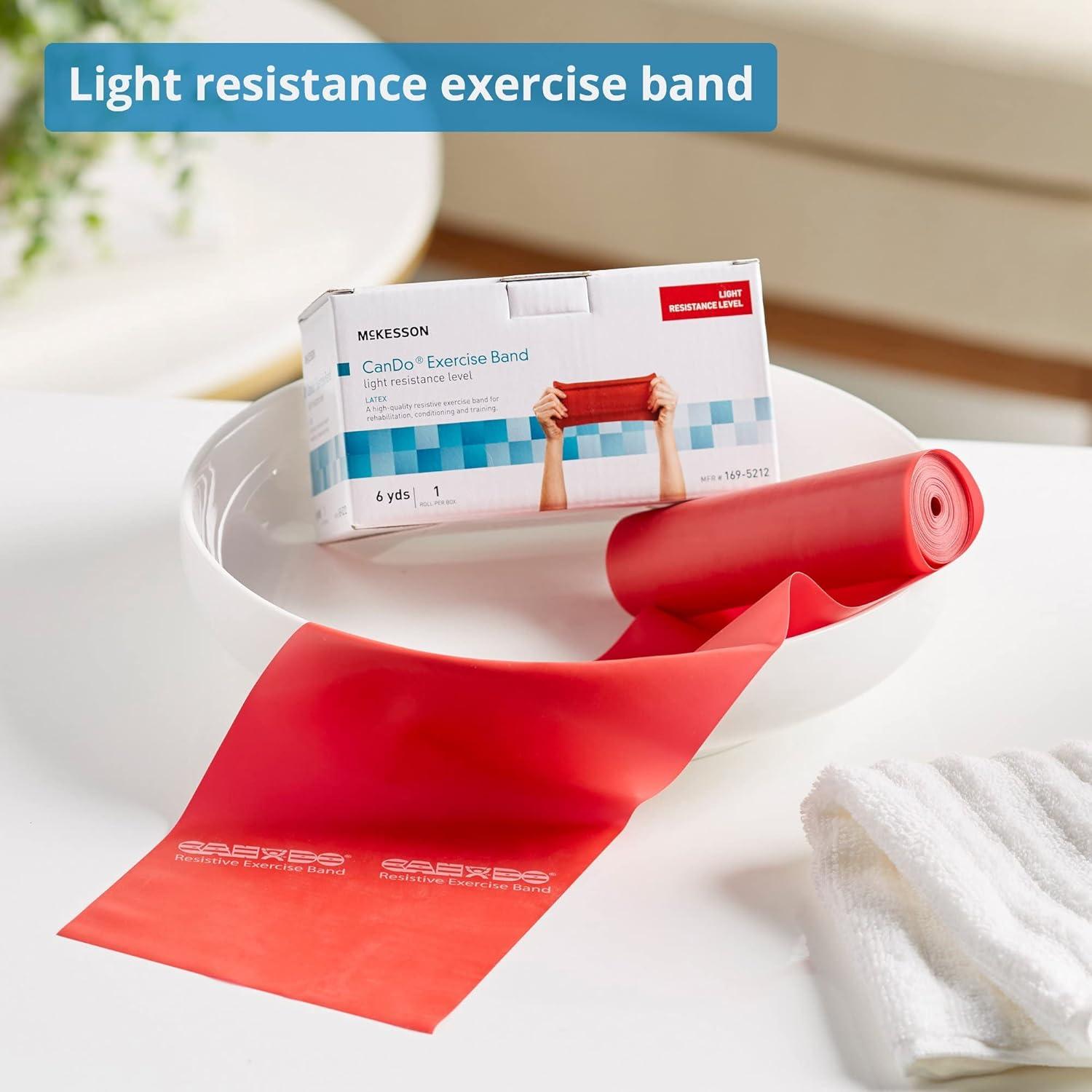 Banda de Resistencia Ligera McKesson CanDo Roja 5" x 6 Yardas