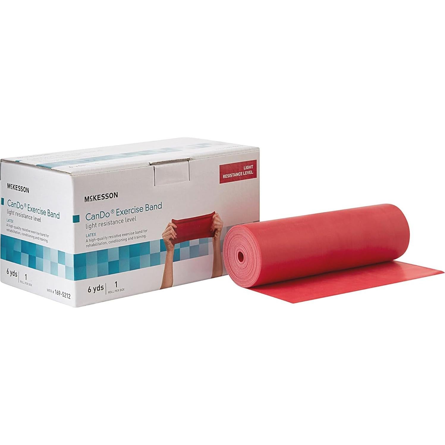Banda de Resistencia Ligera McKesson CanDo Roja 5" x 6 Yardas