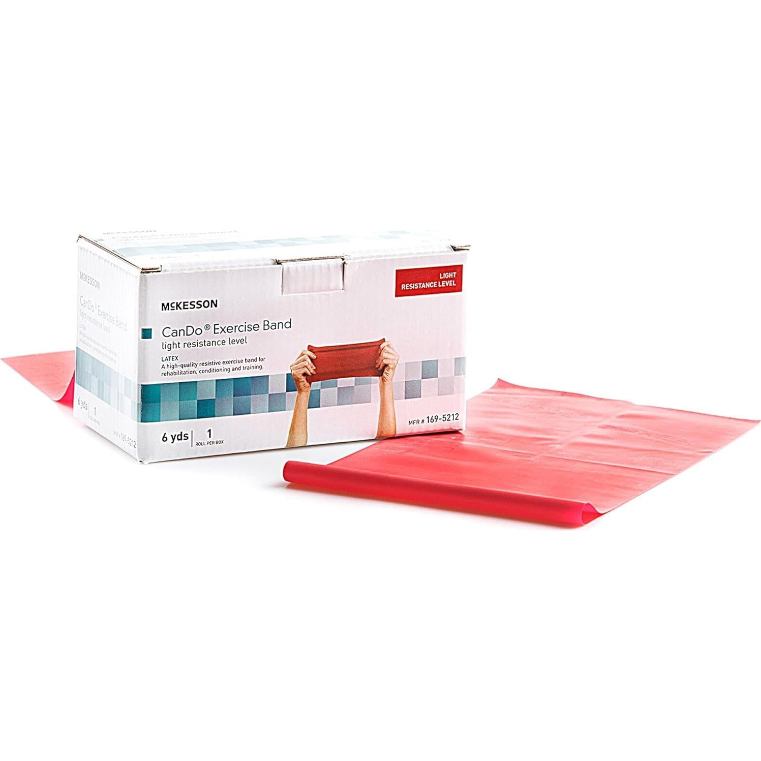 Banda de Resistencia Ligera McKesson CanDo Roja 5" x 6 Yardas