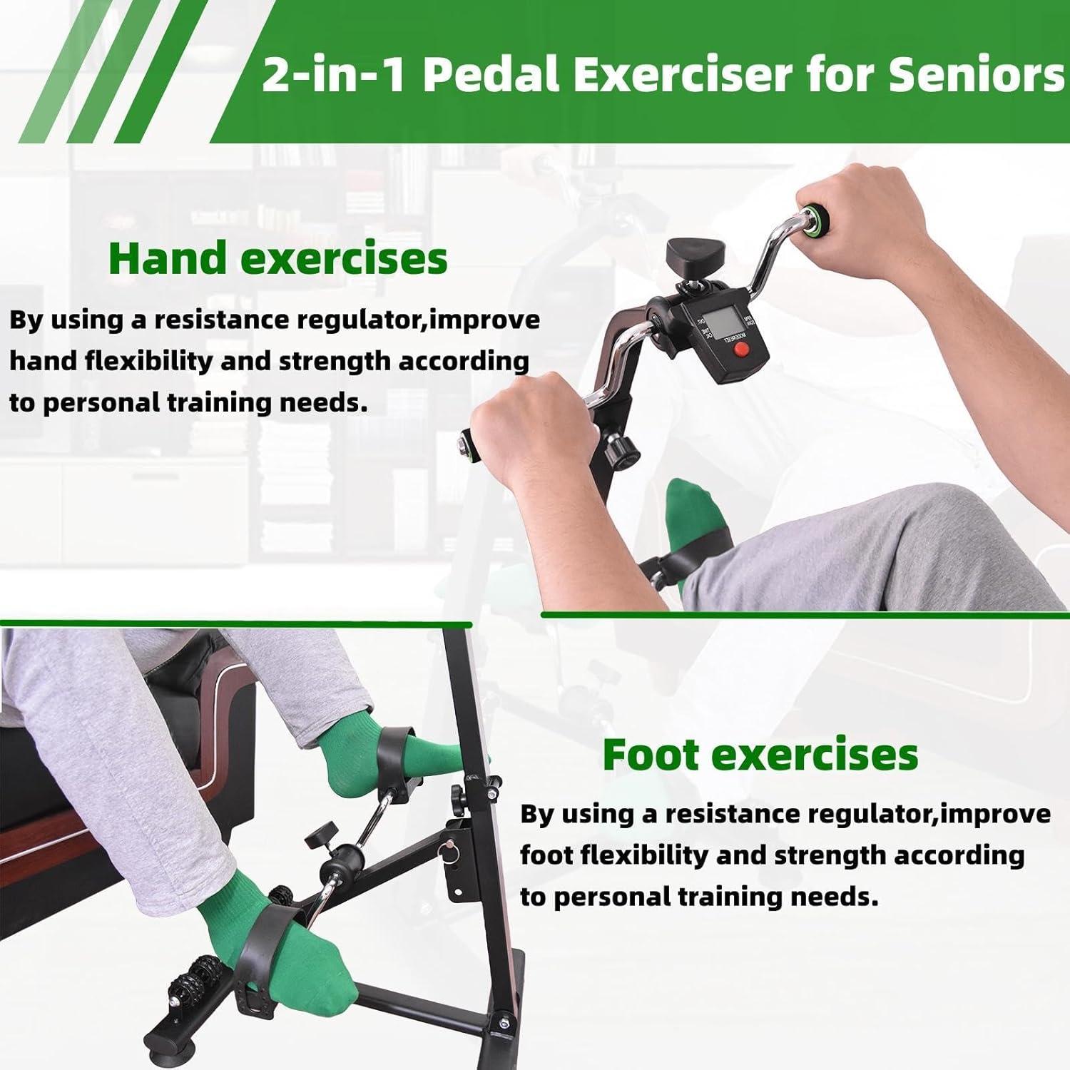 Ejercitador de Pedales EvepeS para Rehabilitación - Negro