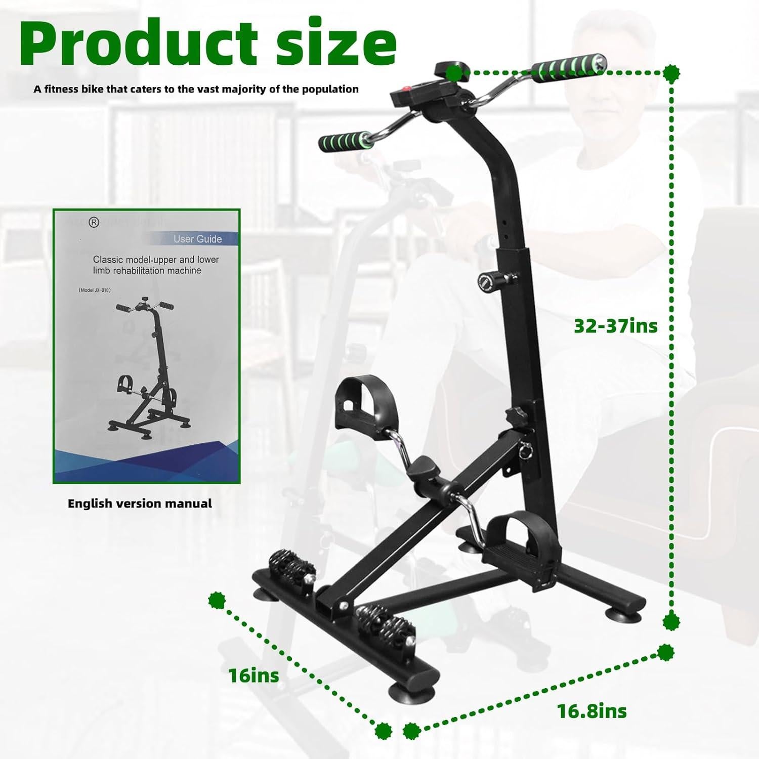 Ejercitador de Pedales EvepeS para Rehabilitación - Negro