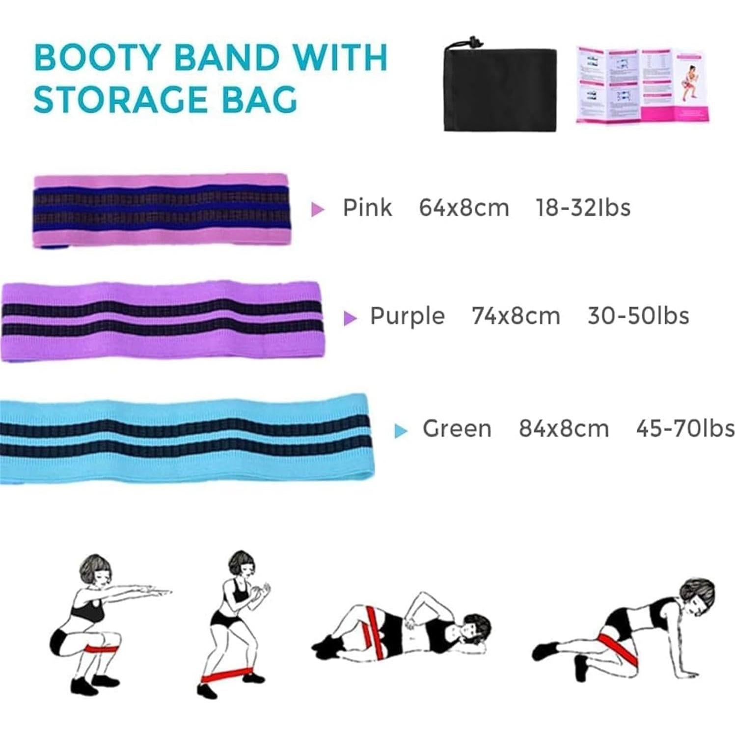 Kit de Pilates y Yoga Genérico 11 Piezas con Bandas de Resistencia