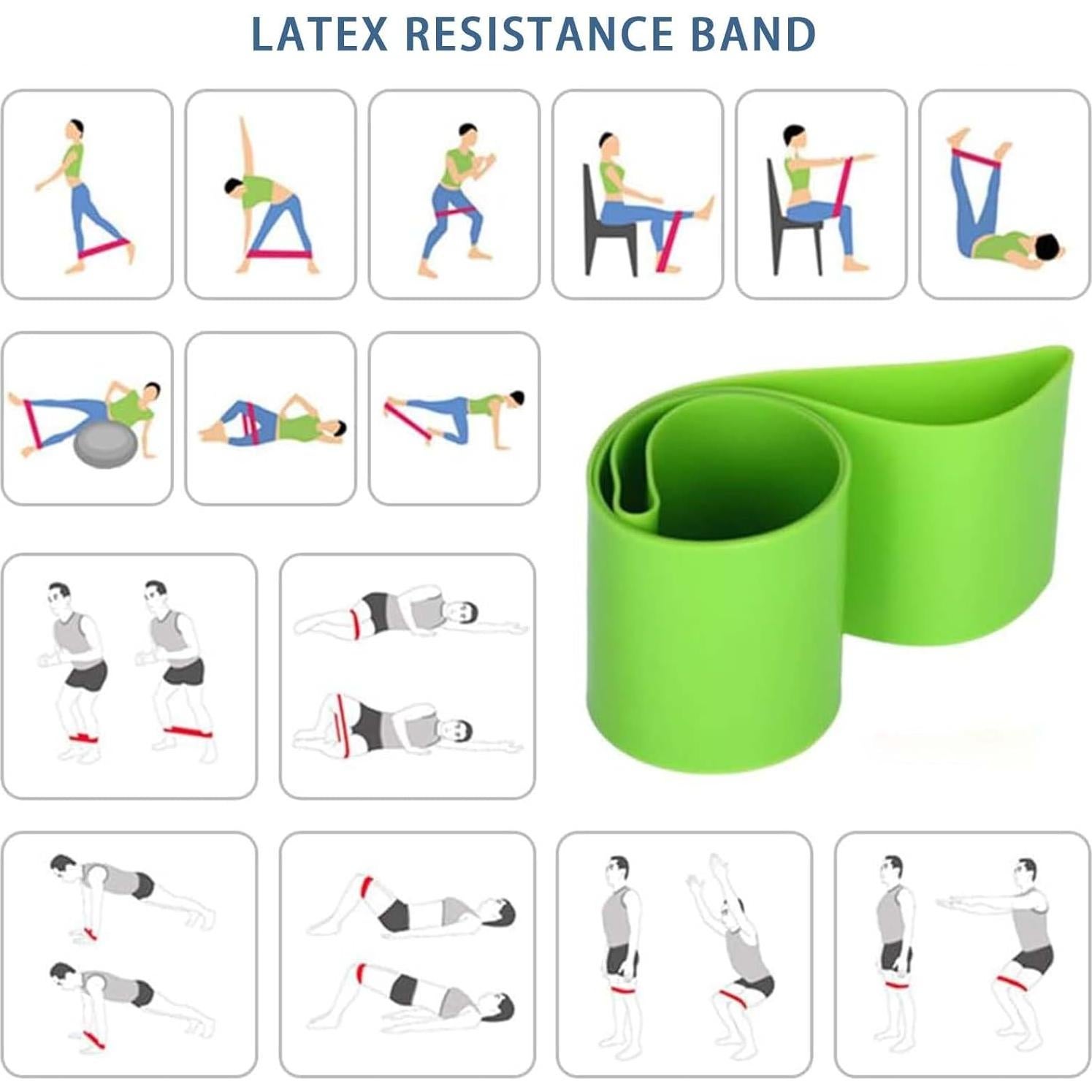 Kit de Pilates y Yoga Genérico 11 Piezas con Bandas de Resistencia