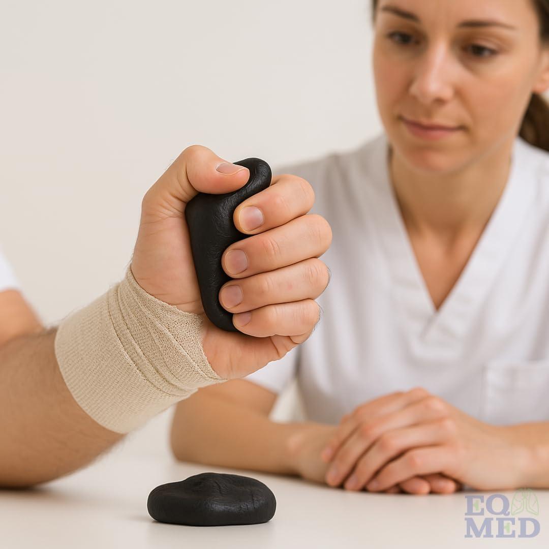 Juego de Masilla Terapéutica EQMED, 6 Niveles de Resistencia