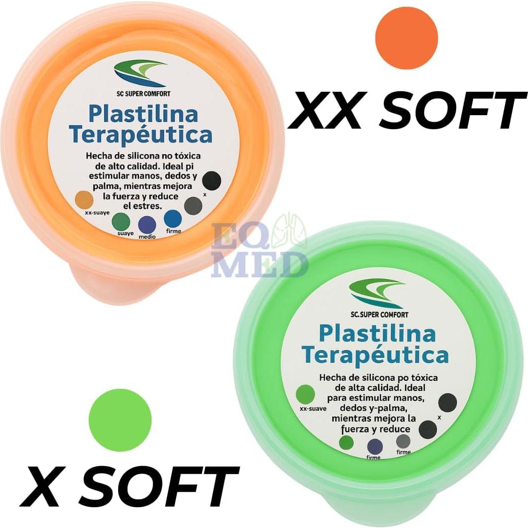 Juego de Masilla Terapéutica EQMED, 6 Niveles de Resistencia