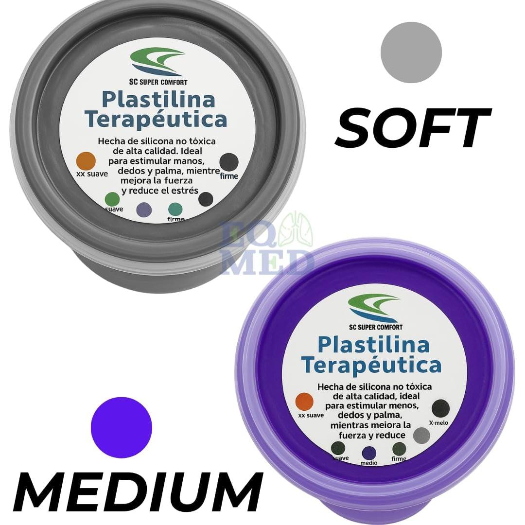 Juego de Masilla Terapéutica EQMED, 6 Niveles de Resistencia