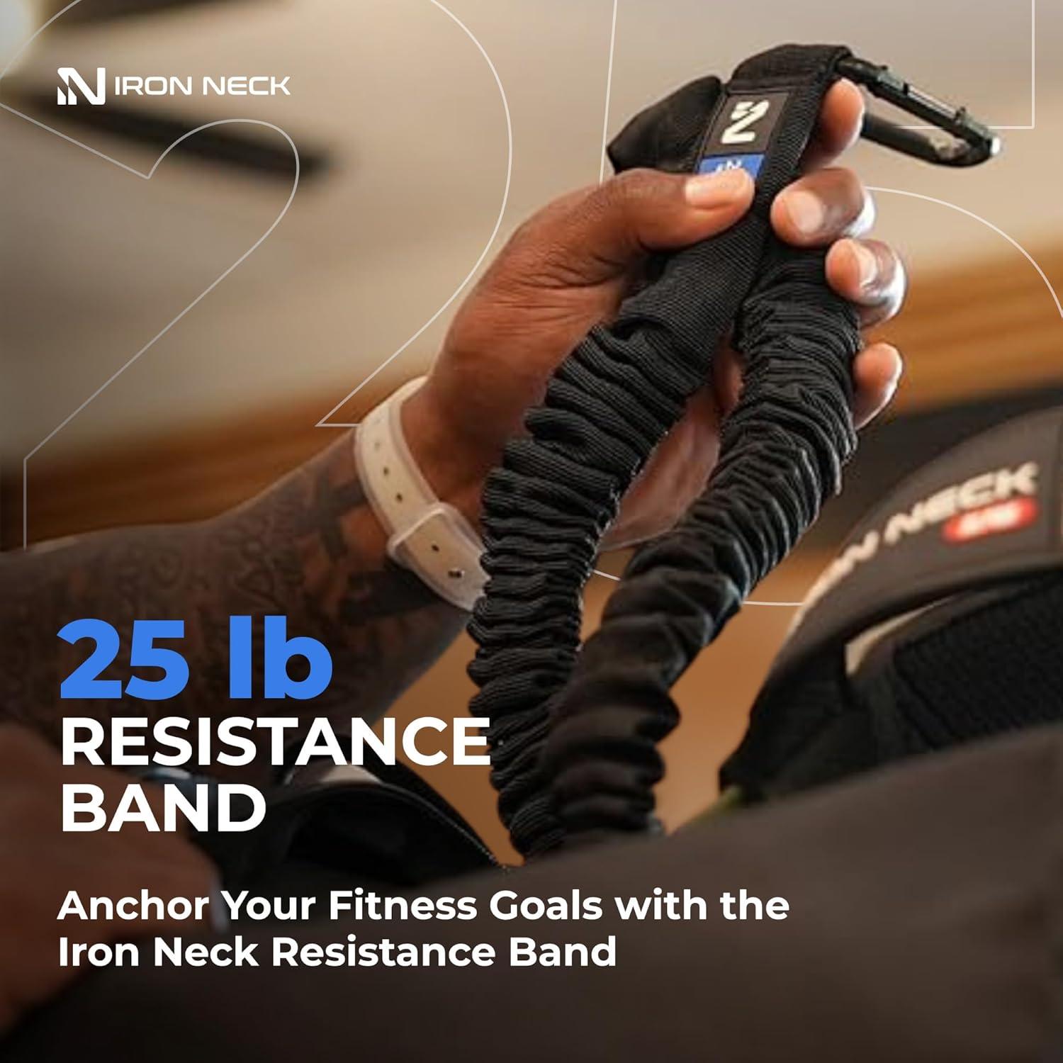 Banda de Resistencia Iron Neck 25lb (11.34kg) para Ejercicio