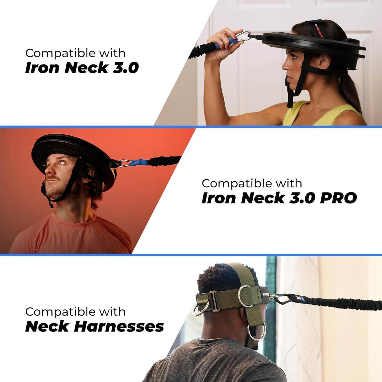 Banda de Resistencia Iron Neck 25lb (11.34kg) para Ejercicio