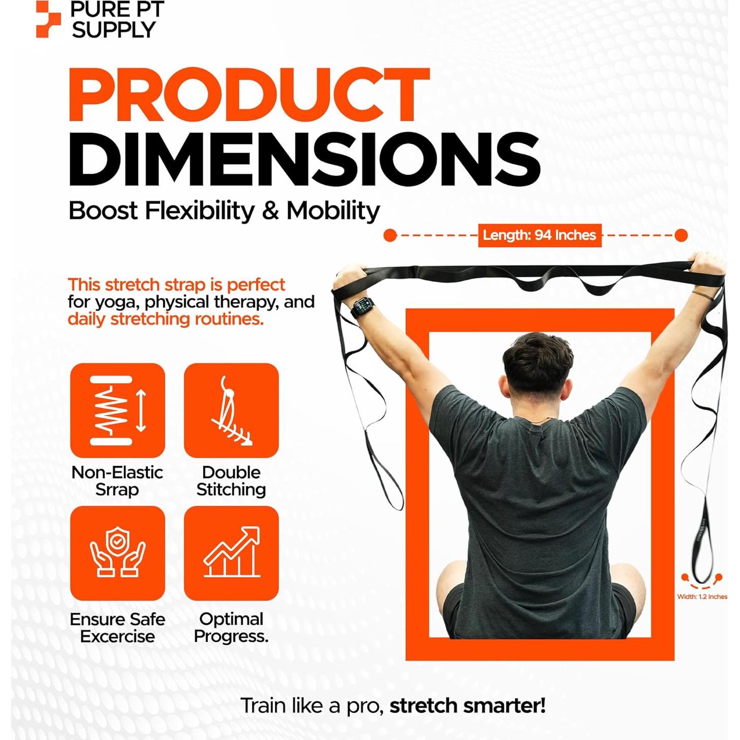 Correa de Estiramiento Pure PT - Yoga y Rehabilitación 90cm