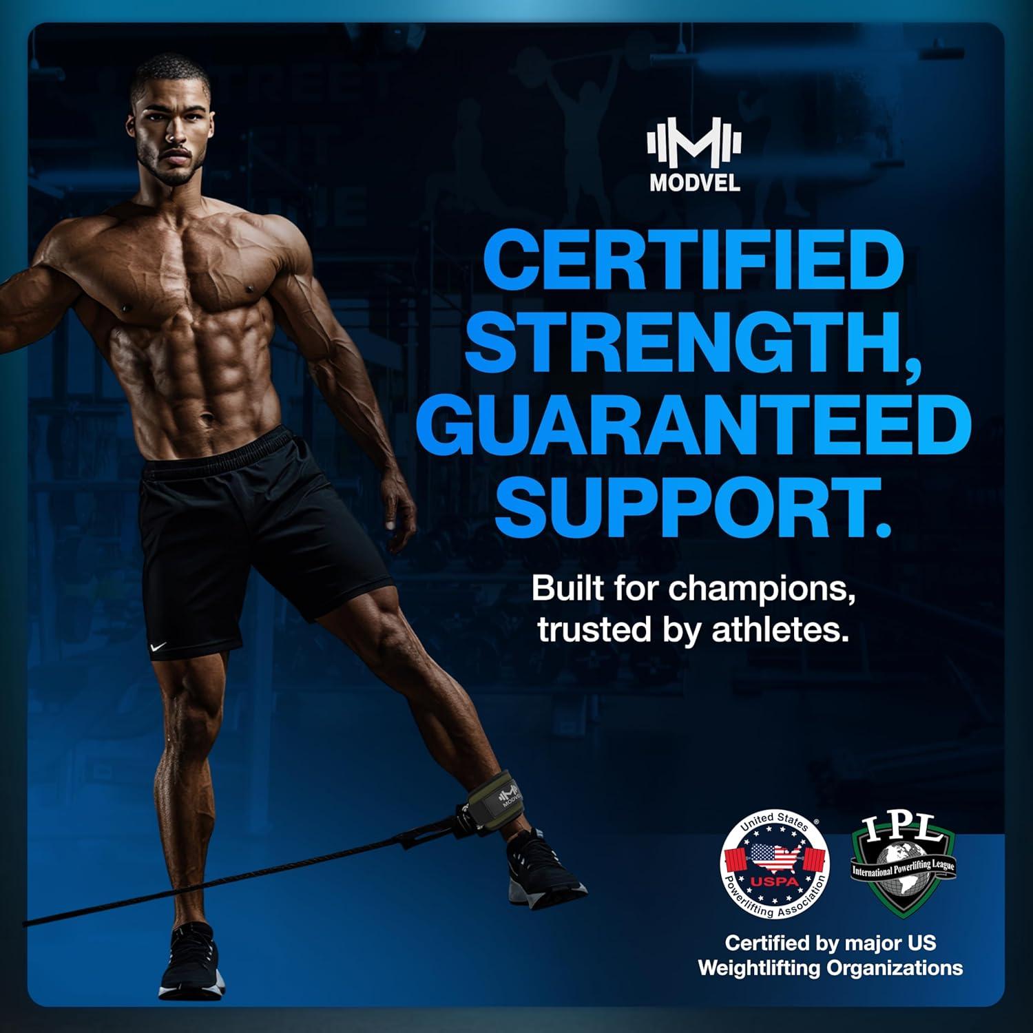 Correa de Tobillo Ajustable Modvel para Máquinas de Cable - Verde Negro