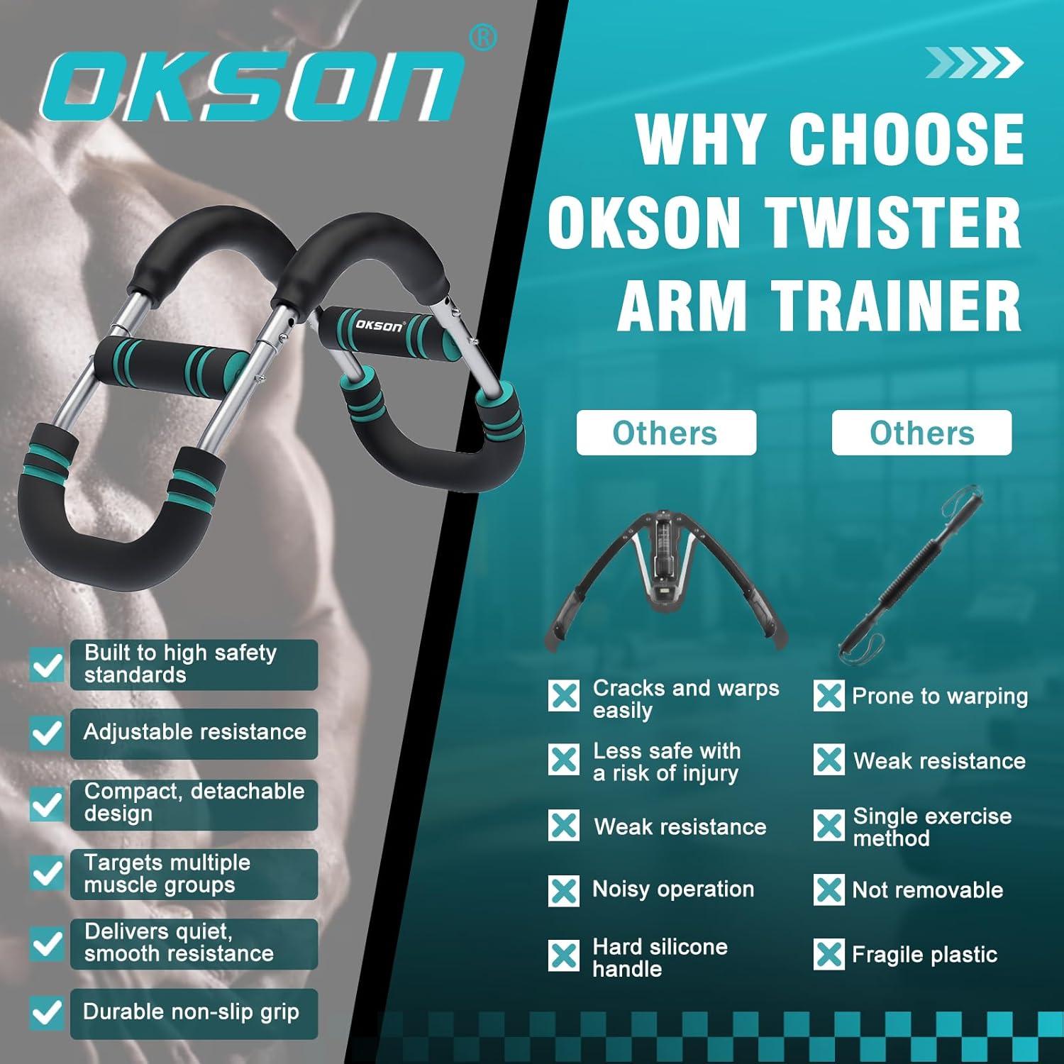 Entrenador de Brazos Twister OKSON BLQ-01 Ajustable Portátil