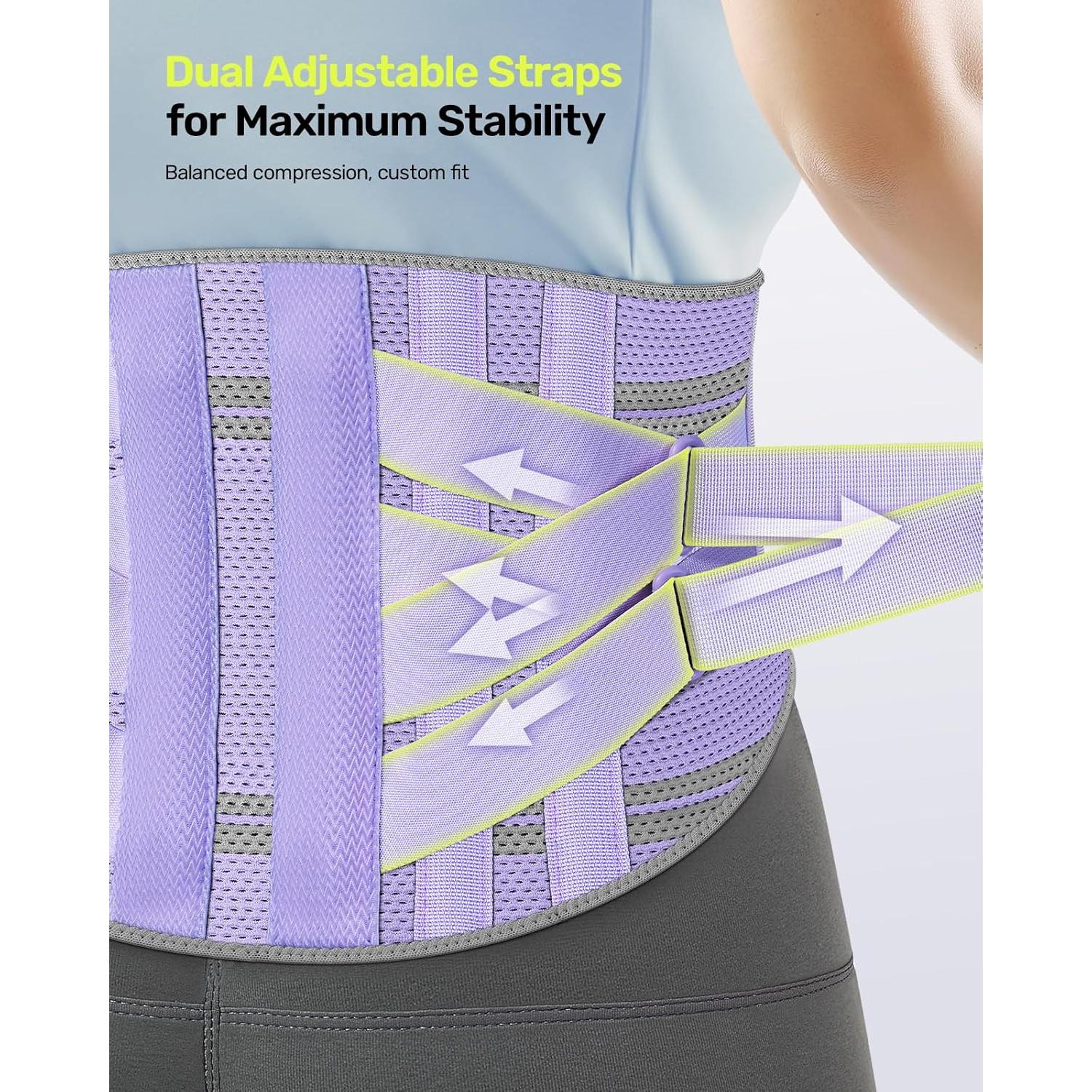 Faja de Soporte Lumbar Rakiie para Mujeres Talla M Púrpura