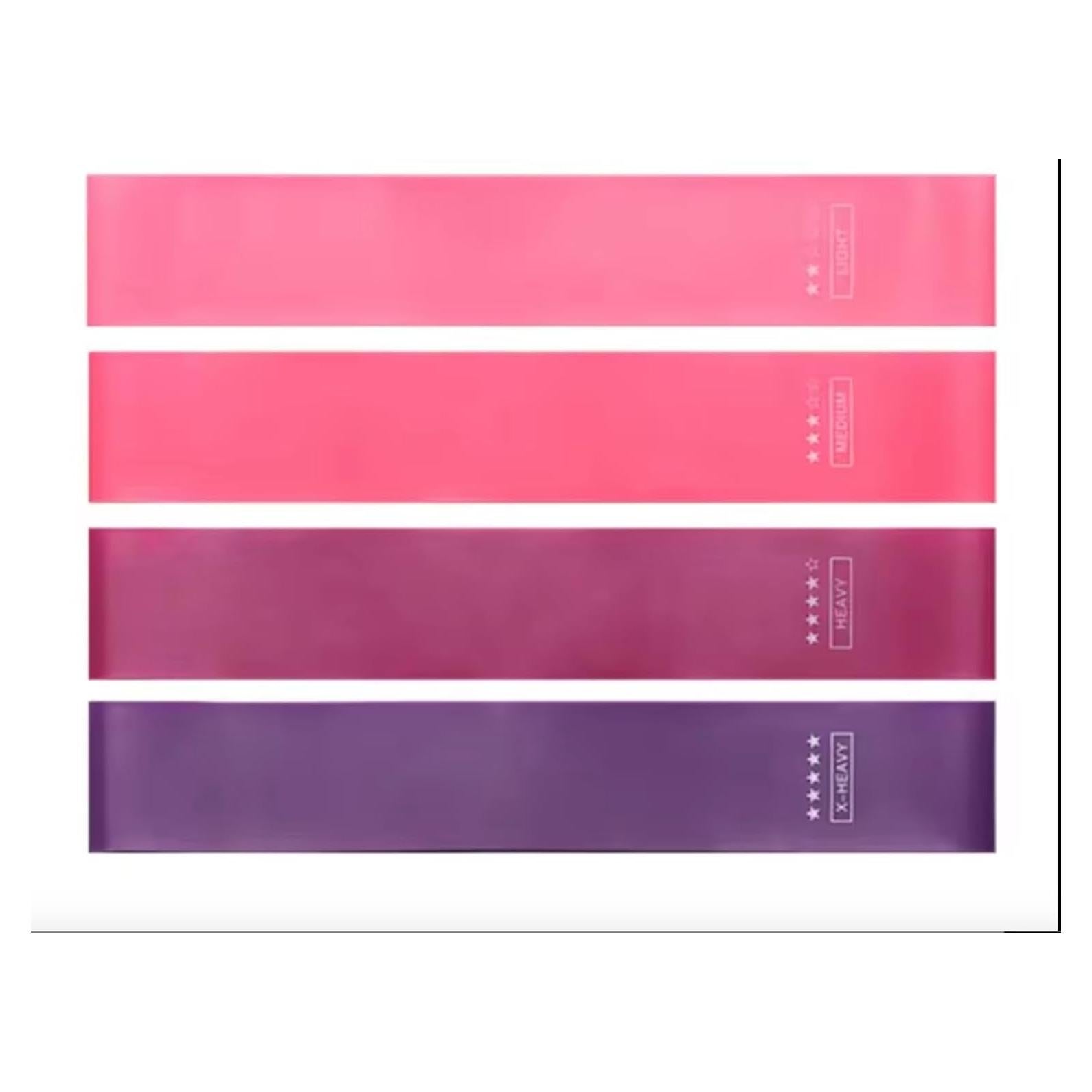 Conjunto de Mini Bandas de Resistencia WODFitters - 4 Bandas Rosa