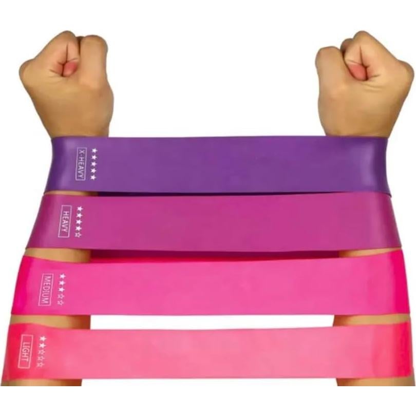 Conjunto de Mini Bandas de Resistencia WODFitters - 4 Bandas Rosa