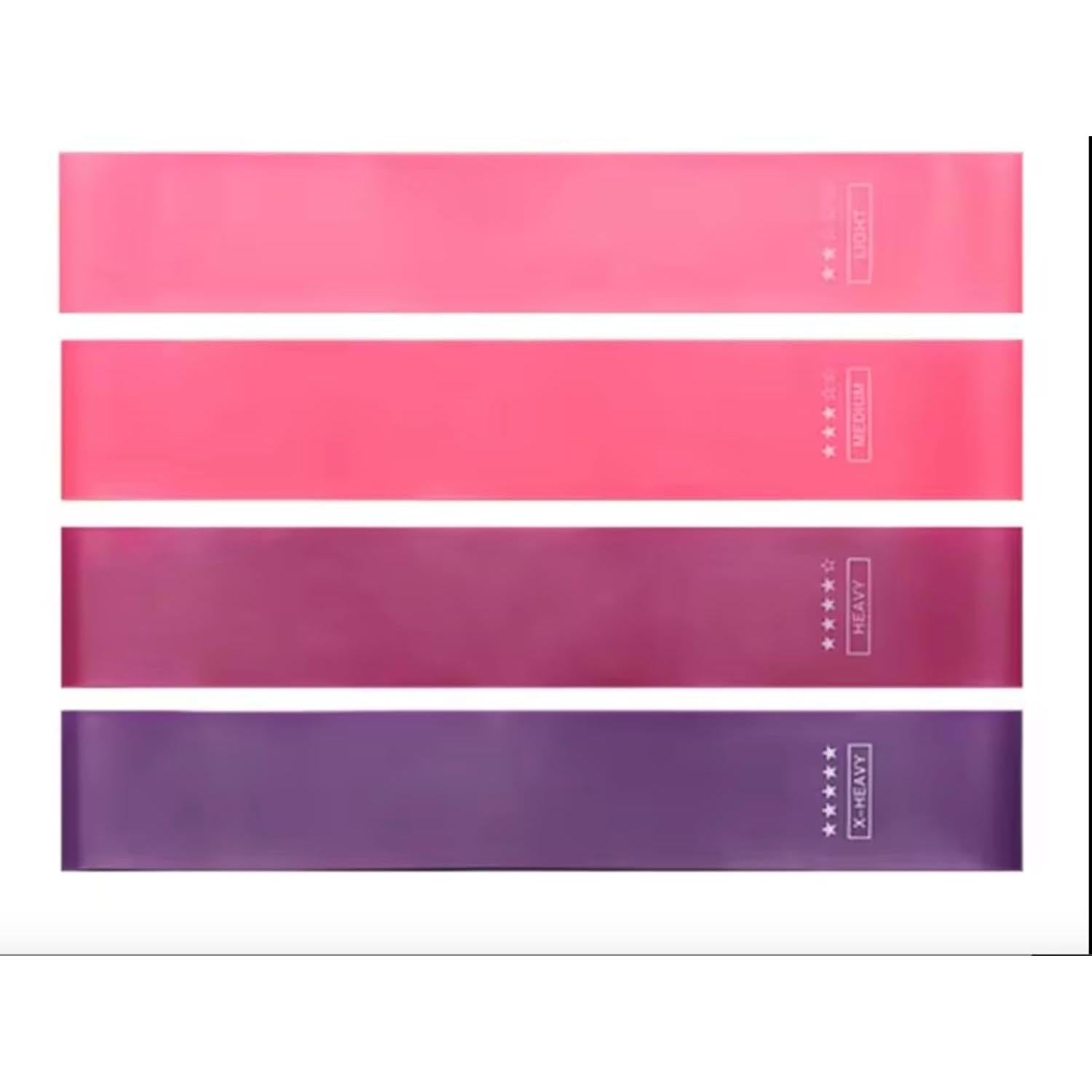 Conjunto de Mini Bandas de Resistencia WODFitters - 4 Bandas Rosa