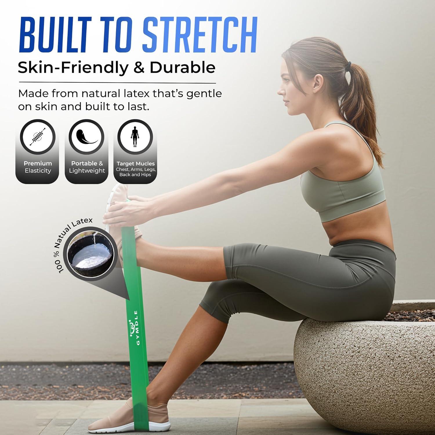 Set de 5 Bandas de Resistencia GYMDLE para Ejercicio y Fitness