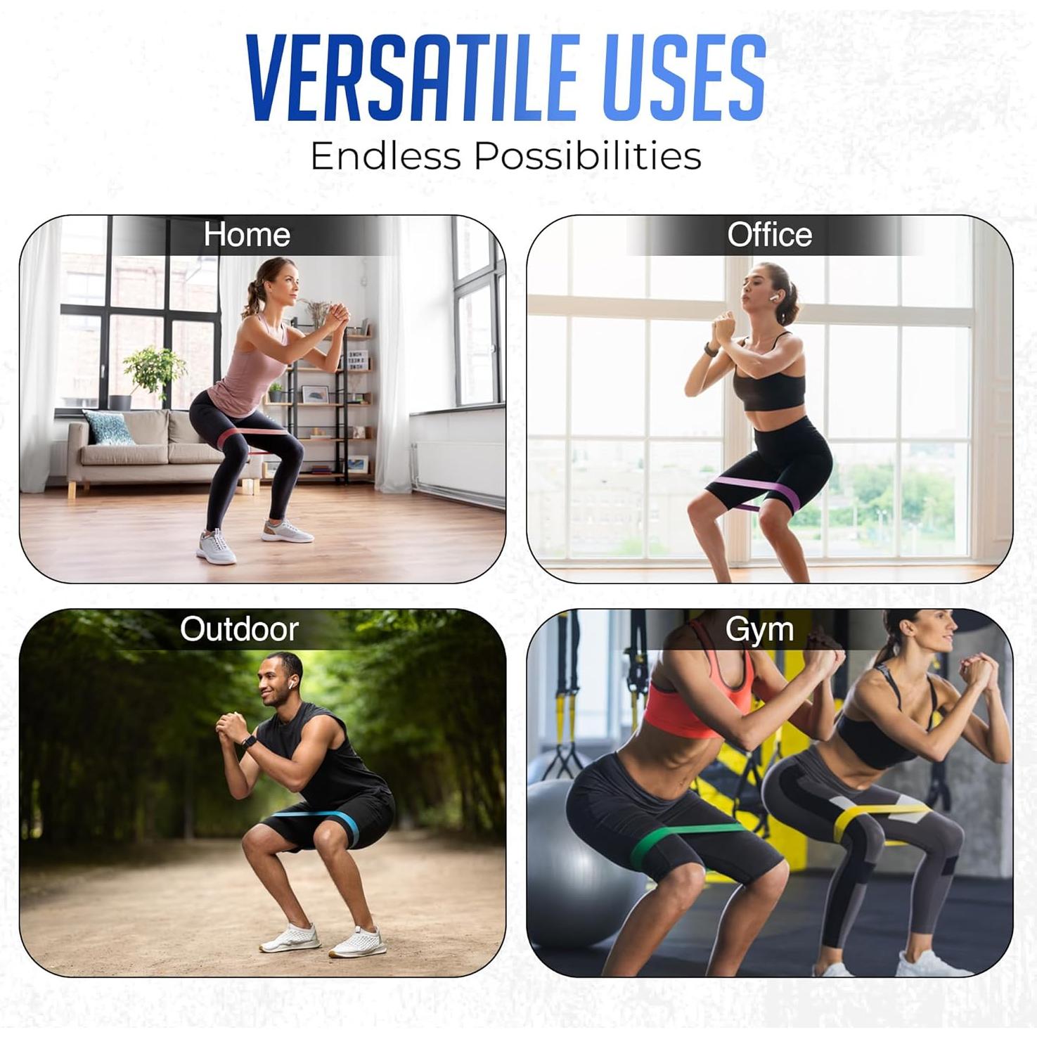 Set de 5 Bandas de Resistencia GYMDLE para Ejercicio y Fitness