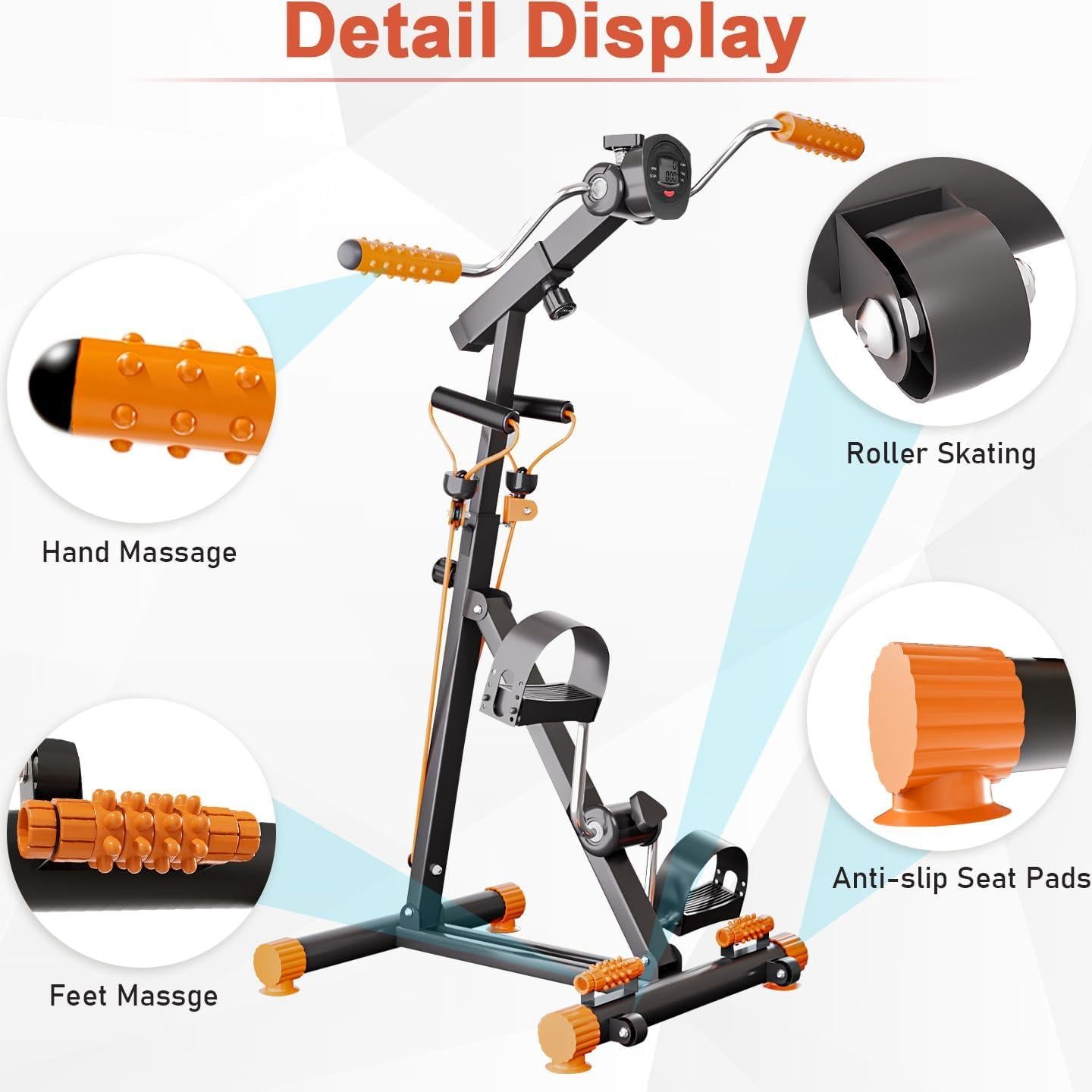 Bicicleta de Ejercicio Dskeuzeew para Manos y Piernas Ajustable