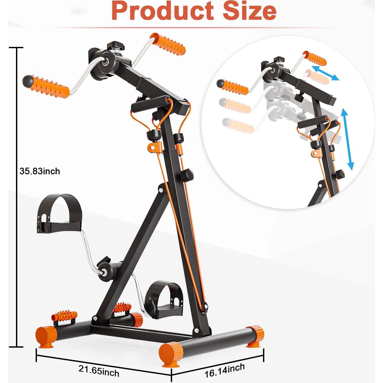 Bicicleta de Ejercicio Dskeuzeew para Manos y Piernas Ajustable