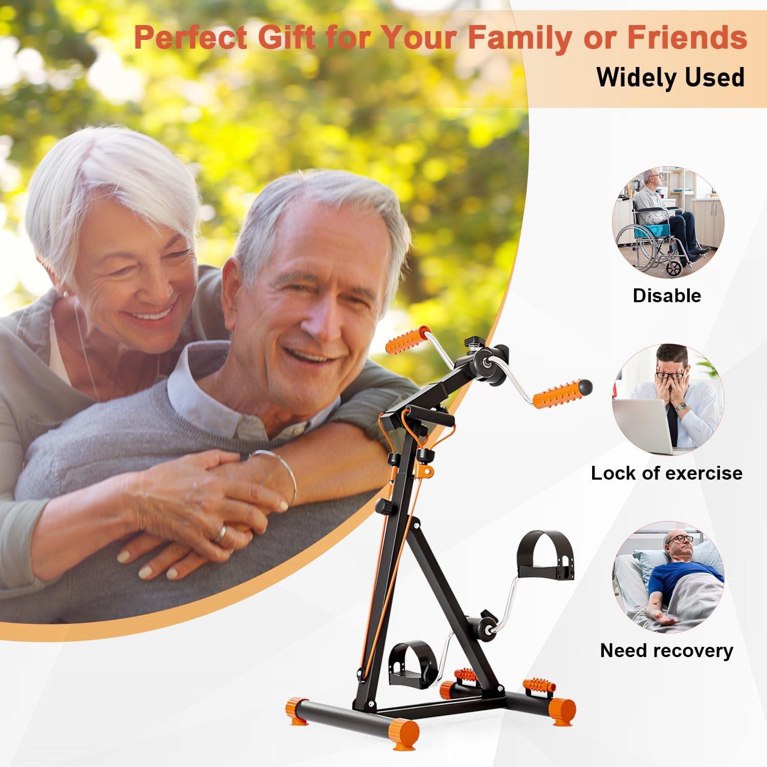 Bicicleta de Ejercicio Dskeuzeew para Manos y Piernas Ajustable