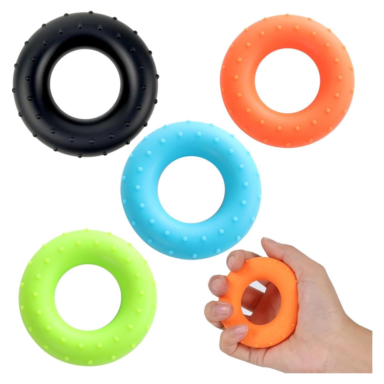 Set de 4 Anillos de Agarre Andckcer - Silicona Terapéutica