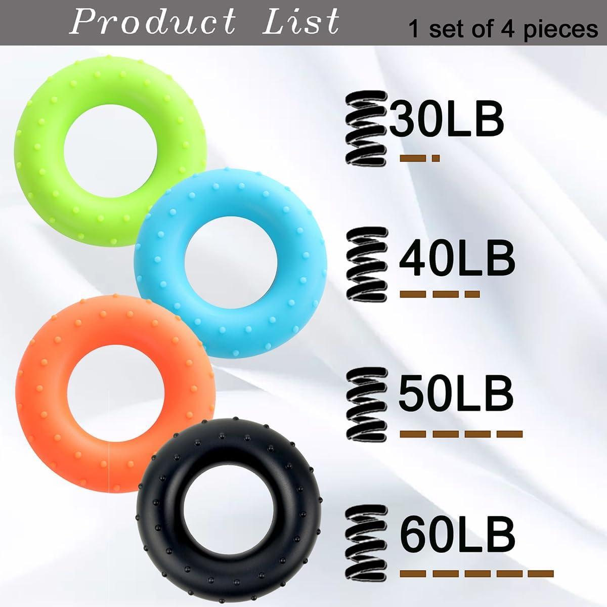 Set de 4 Anillos de Agarre Andckcer - Silicona Terapéutica