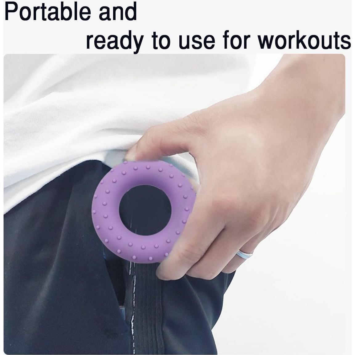 Set de 4 Anillos de Agarre Andckcer - Silicona Terapéutica