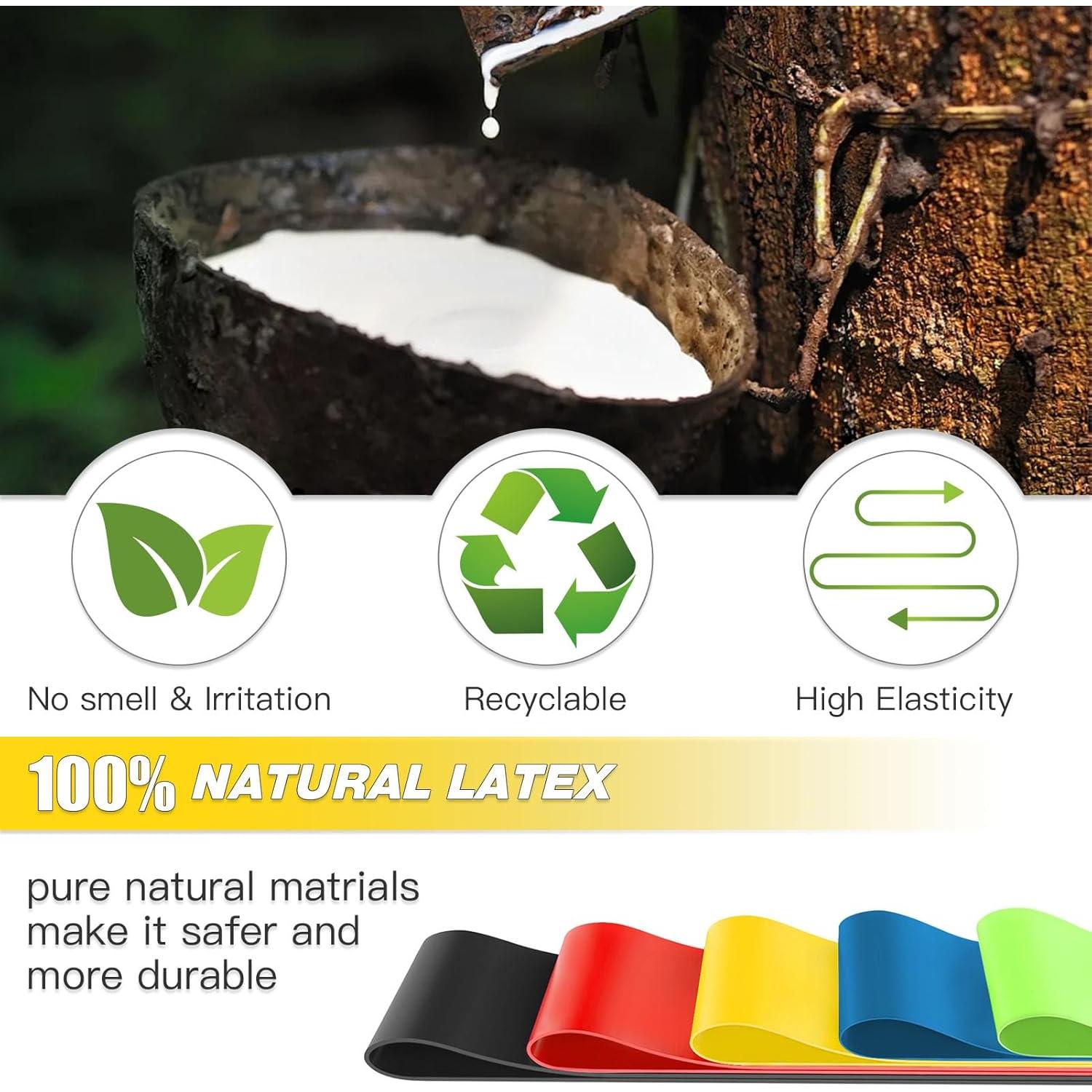 Juego de 5 Bandas de Resistencia XonyiCos de Láttex Natural