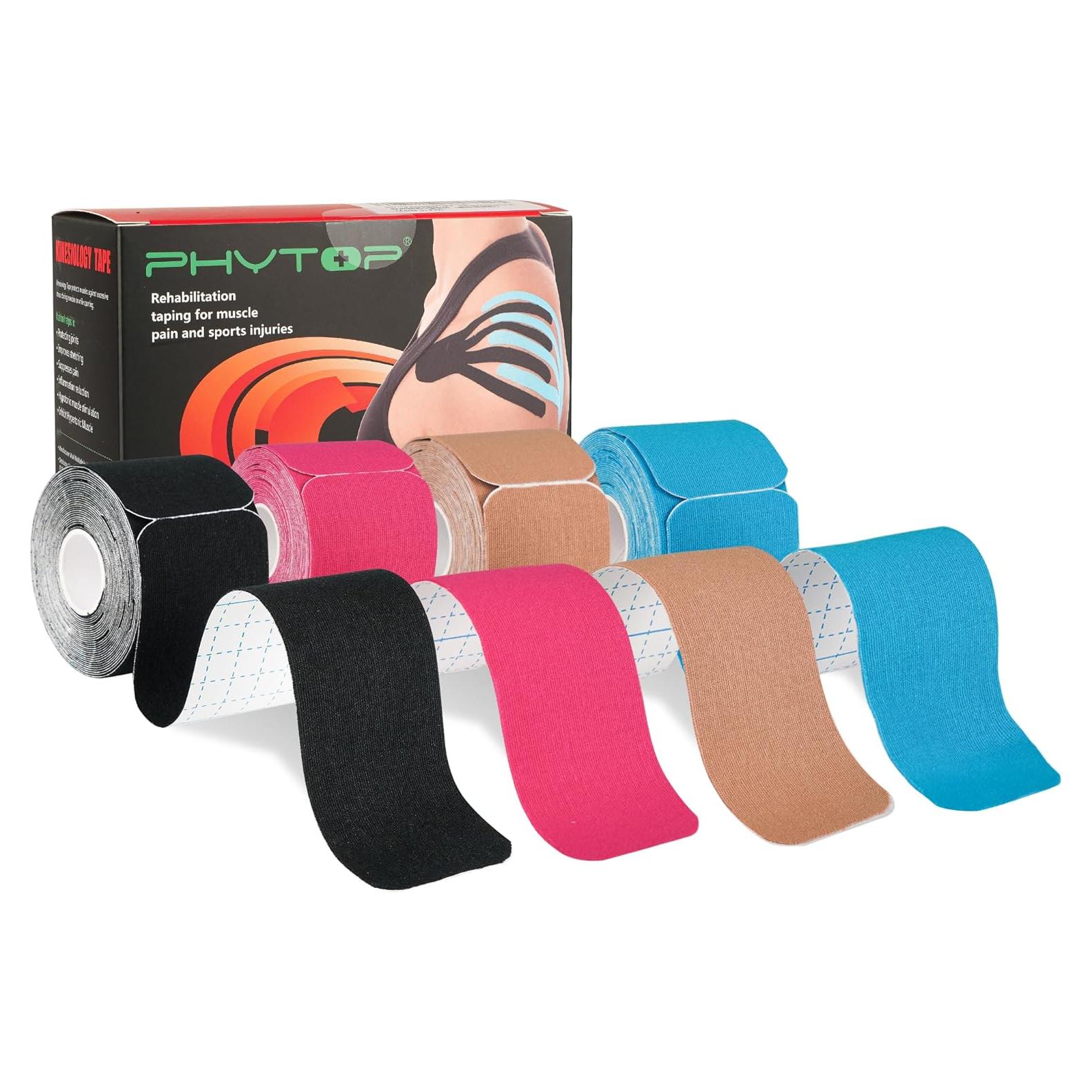 Cinta de Kinesiología PHYTOP - 80 Tiras Precortadas 25.4x5.1cm