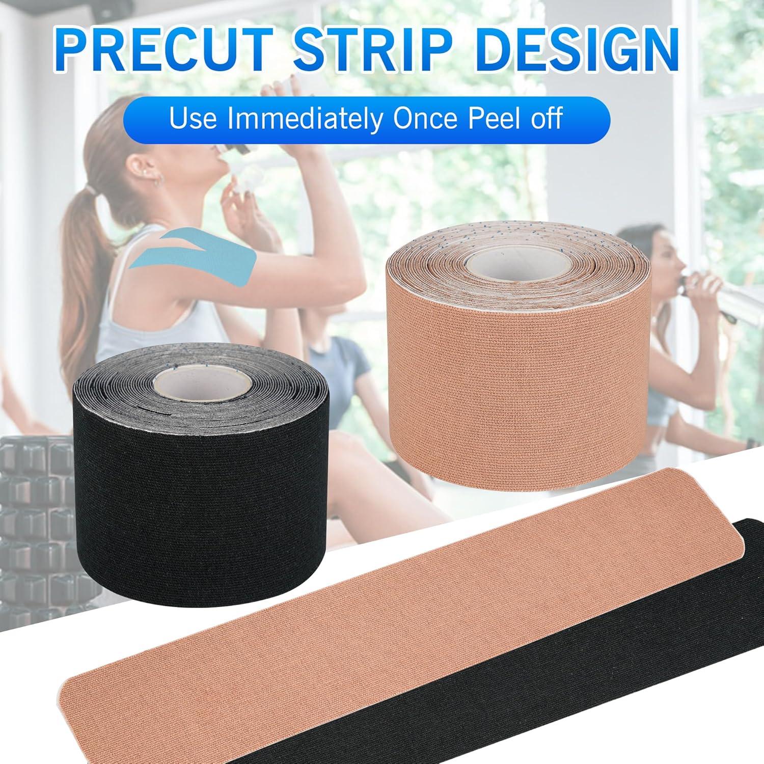 Cinta de Kinesiología PHYTOP - 80 Tiras Precortadas 25.4x5.1cm