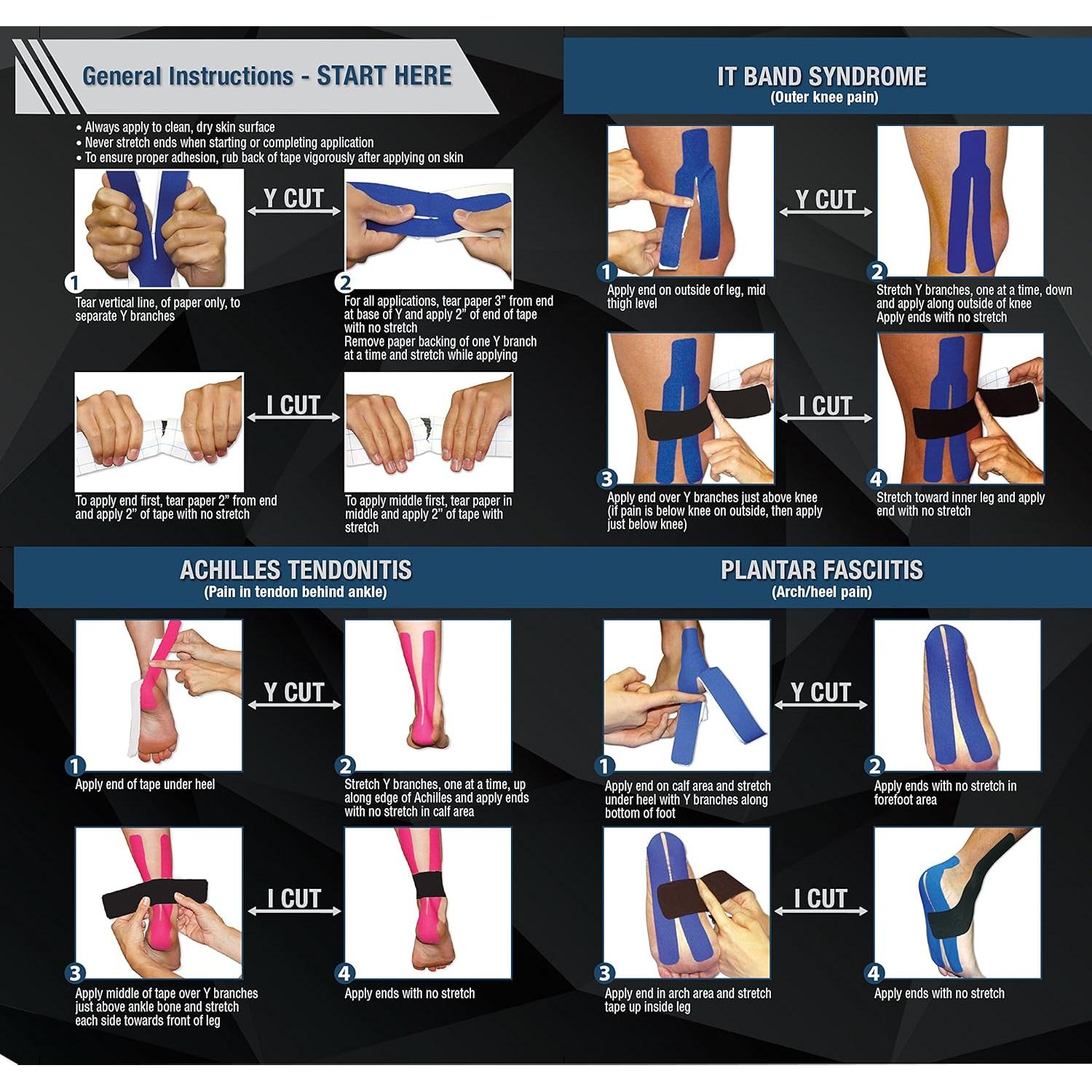 Cinta Kinesiológica Pro-Tec Athletics, Alivio Lesiones Musculares