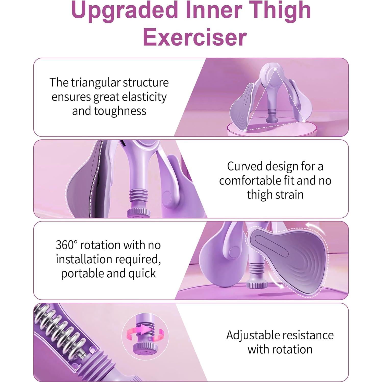 Ejercitador de Muslos Internos TINRIEF para Mujeres - Kegel Ajustable