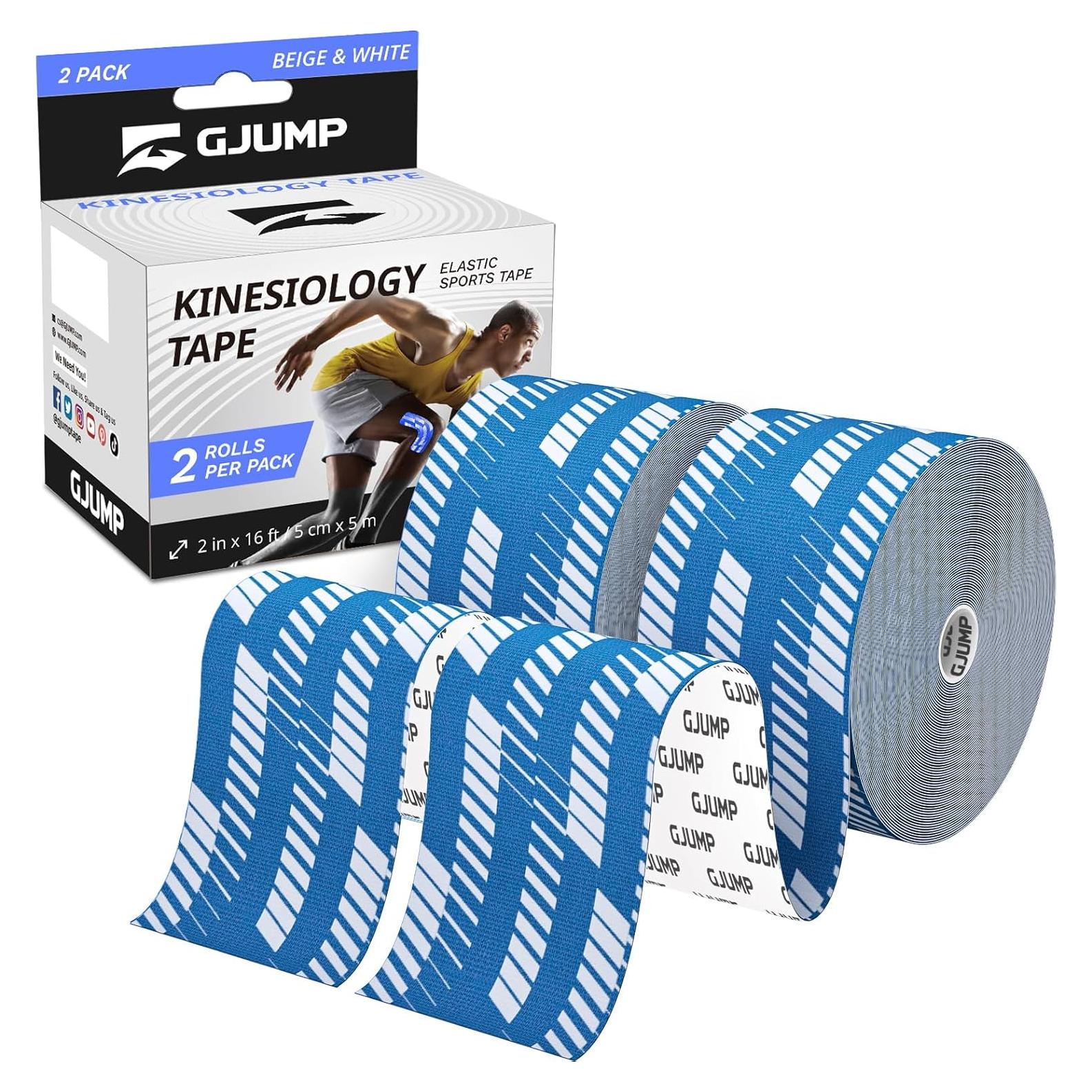 Cinta de Kinesiología GJUMP 5cm x 4.88m Hipoalergénica Azul