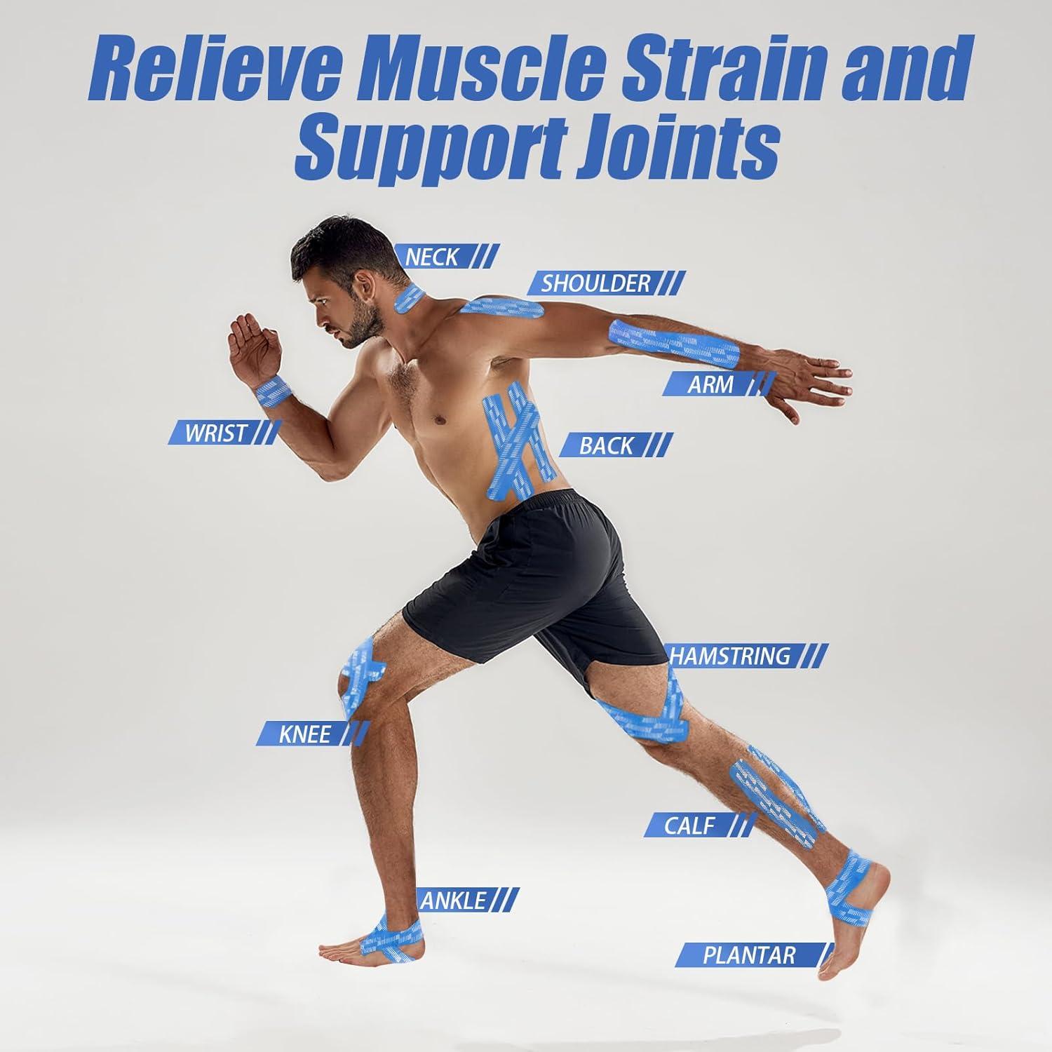 Cinta de Kinesiología GJUMP 5cm x 4.88m Hipoalergénica Azul