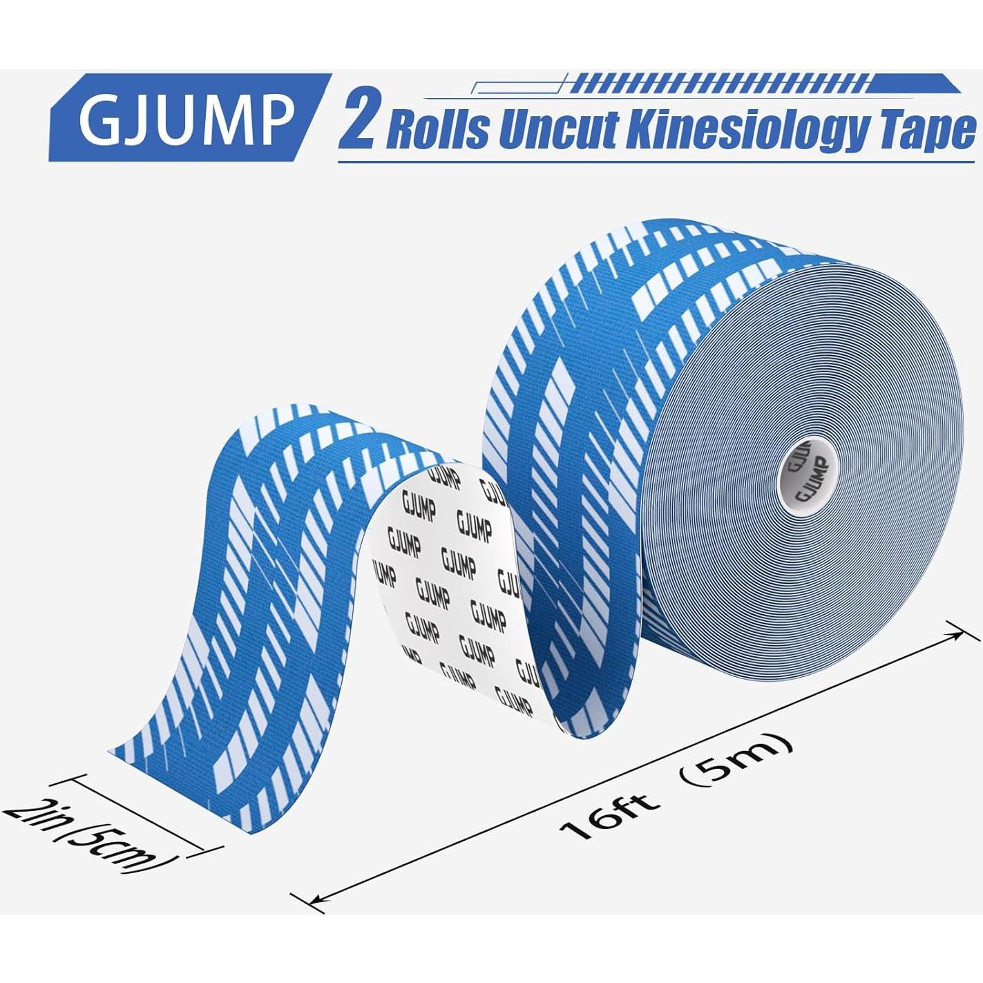 Cinta de Kinesiología GJUMP 5cm x 4.88m Hipoalergénica Azul