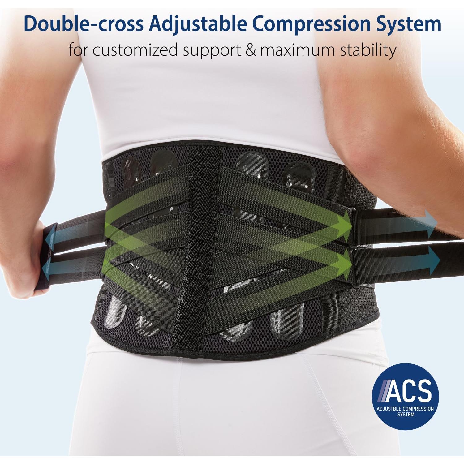 Soporte Lumbar Doble-Cruz Comforband - Faja Mediana para Dolor de Espalda