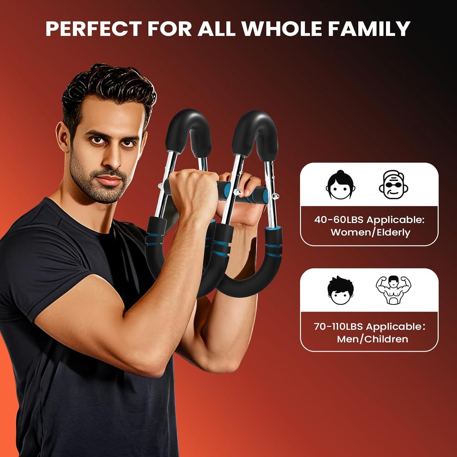 Entrenador de Brazo Giratorio Kasrech - 12 Niveles Resistencia 18-50 kg