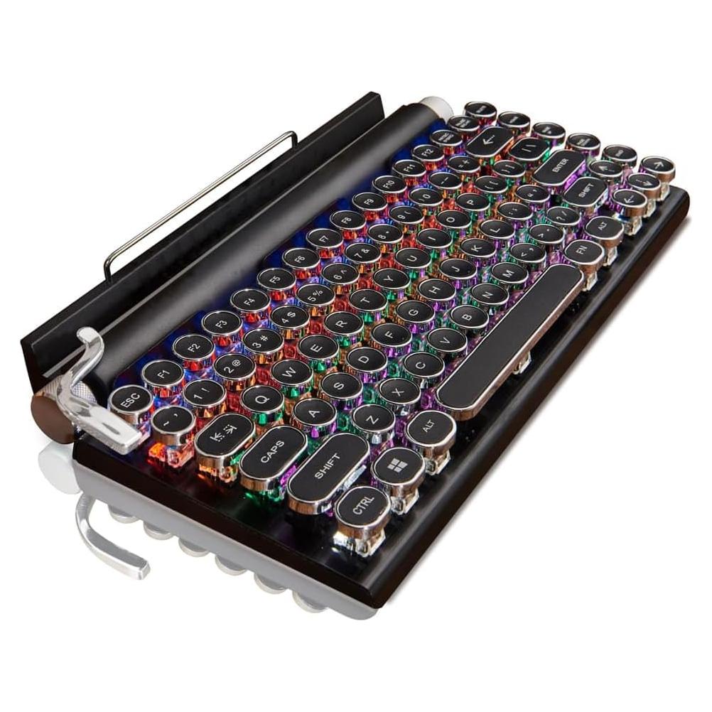 Teclado Mecánico Retro 7KEYS TW1867 Bluetooth Negro