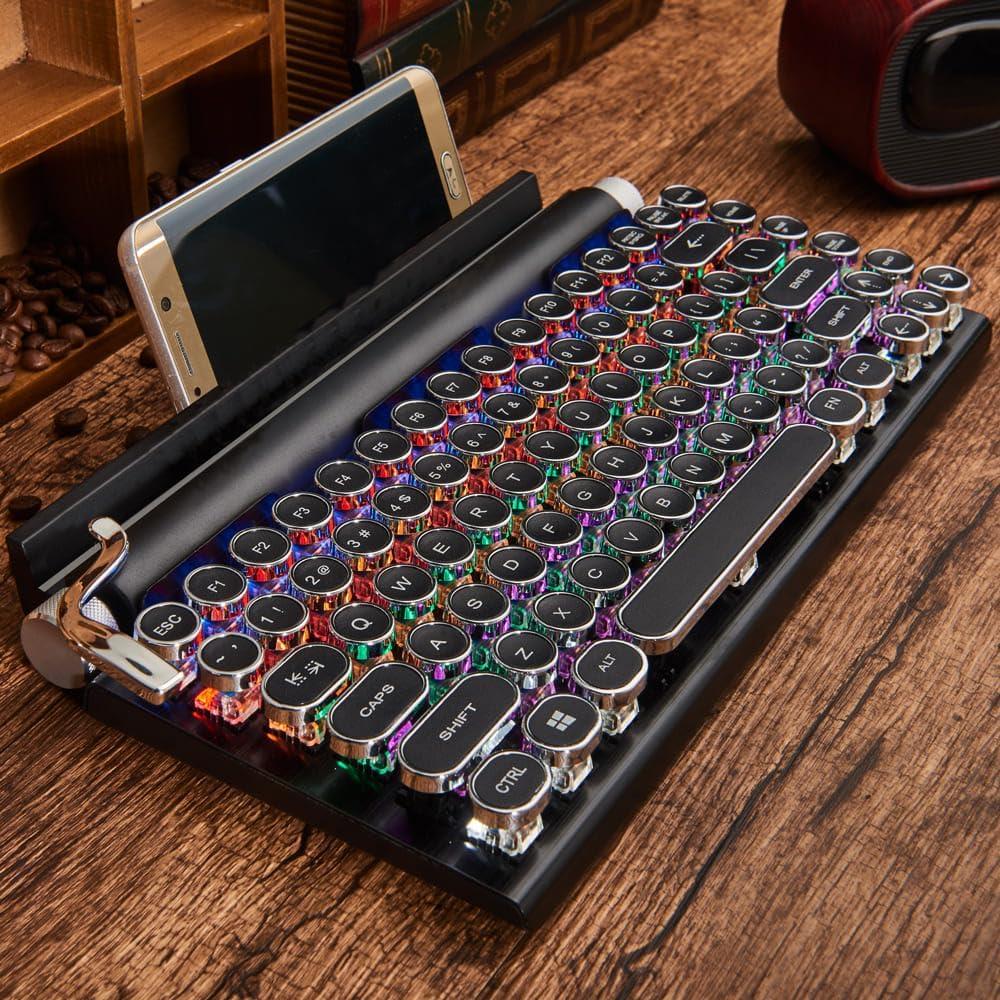 Teclado Mecánico Retro 7KEYS TW1867 Bluetooth Negro