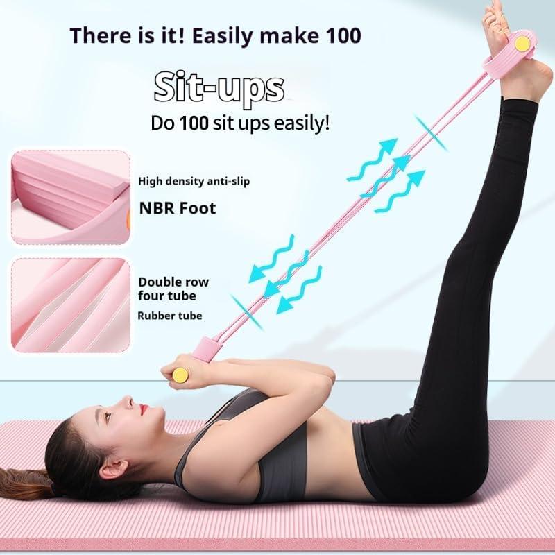 Equipo de Fitness KOMBABE 4 Tubos y 8 Anillos Rosa