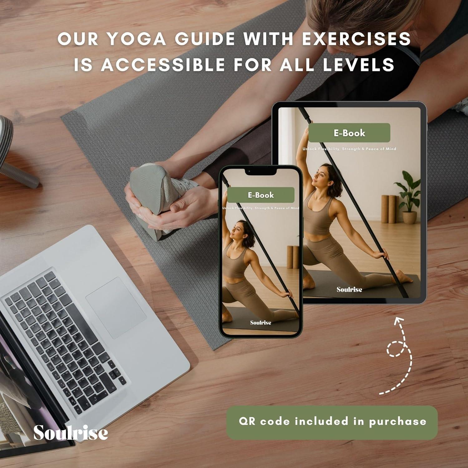 Bastón de Yoga Soulrise Ajustable 1.52m para Estiramiento