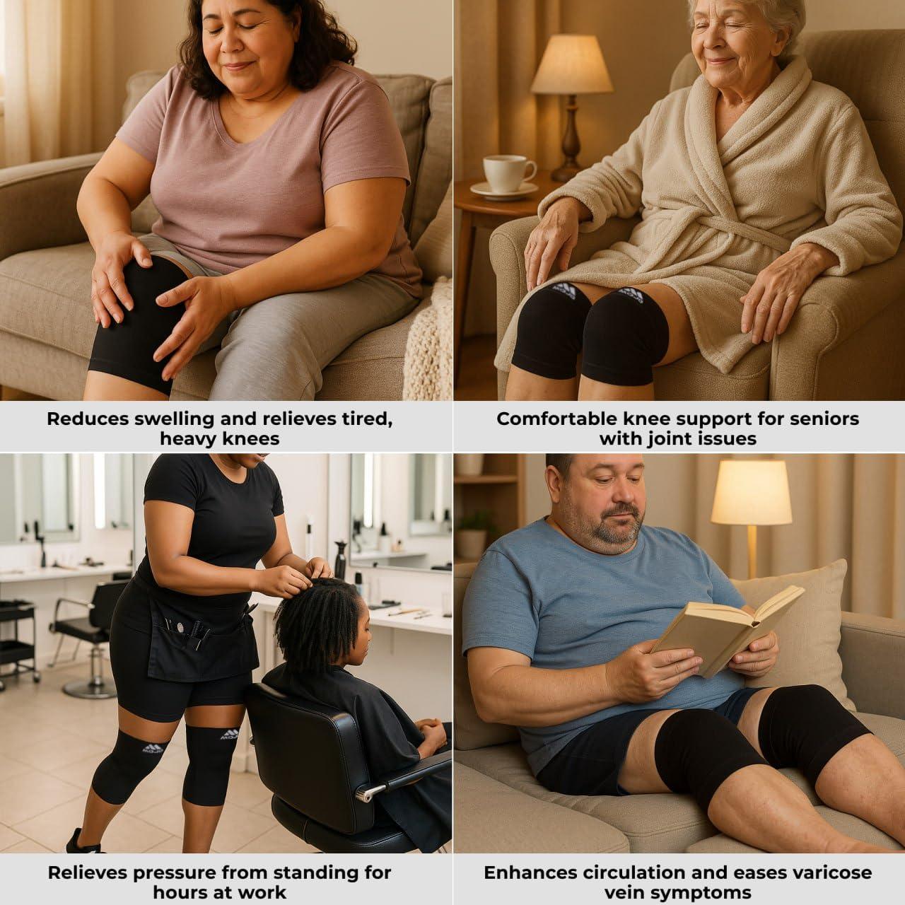 Manga de Compresión para Rodilla Mojo 20-30 mmHg Unisex - 1 Par Mediana