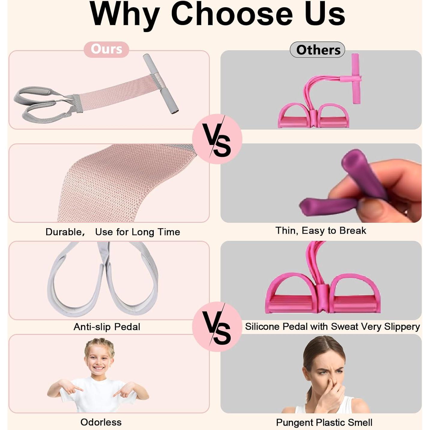 Banda de Resistencia de Tela Awaiymi 120LB con Pedal Antideslizante