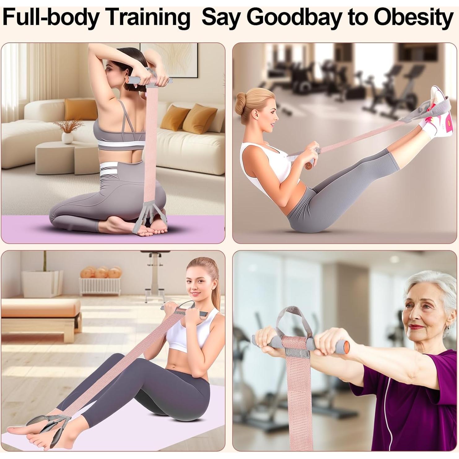 Banda de Resistencia de Tela Awaiymi 120LB con Pedal Antideslizante